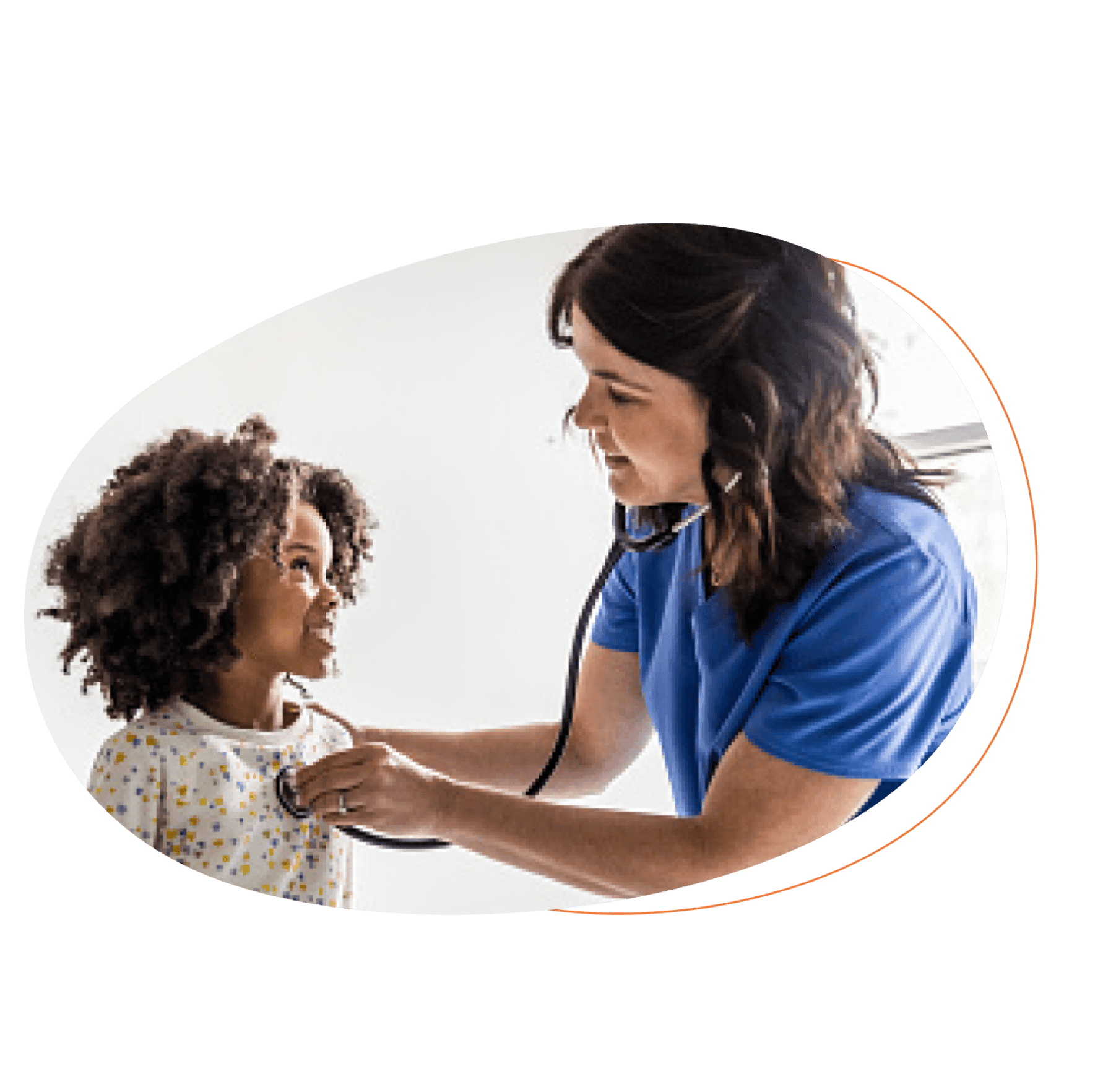 Doctor with little girl