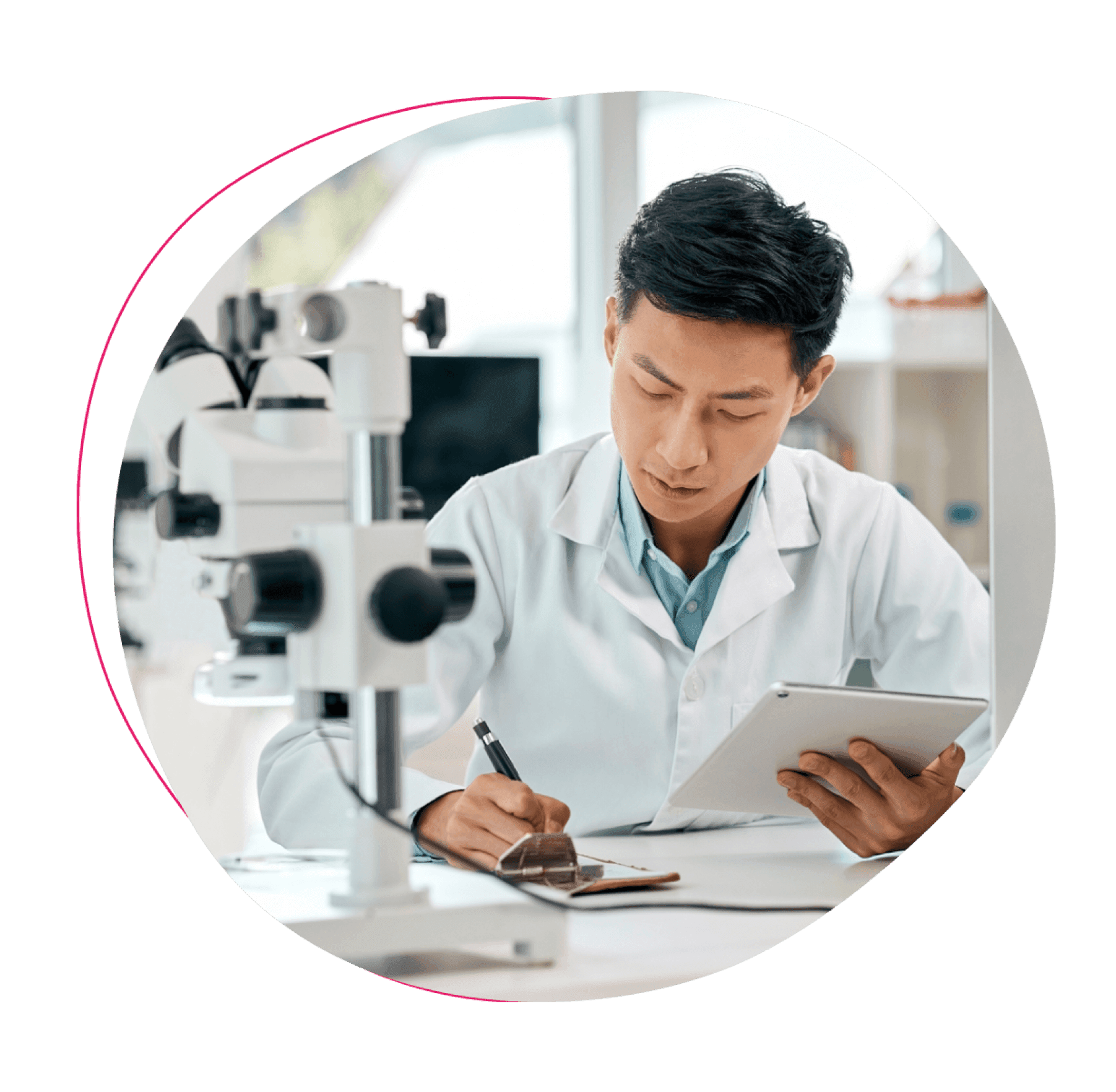 Bench scientist in lab