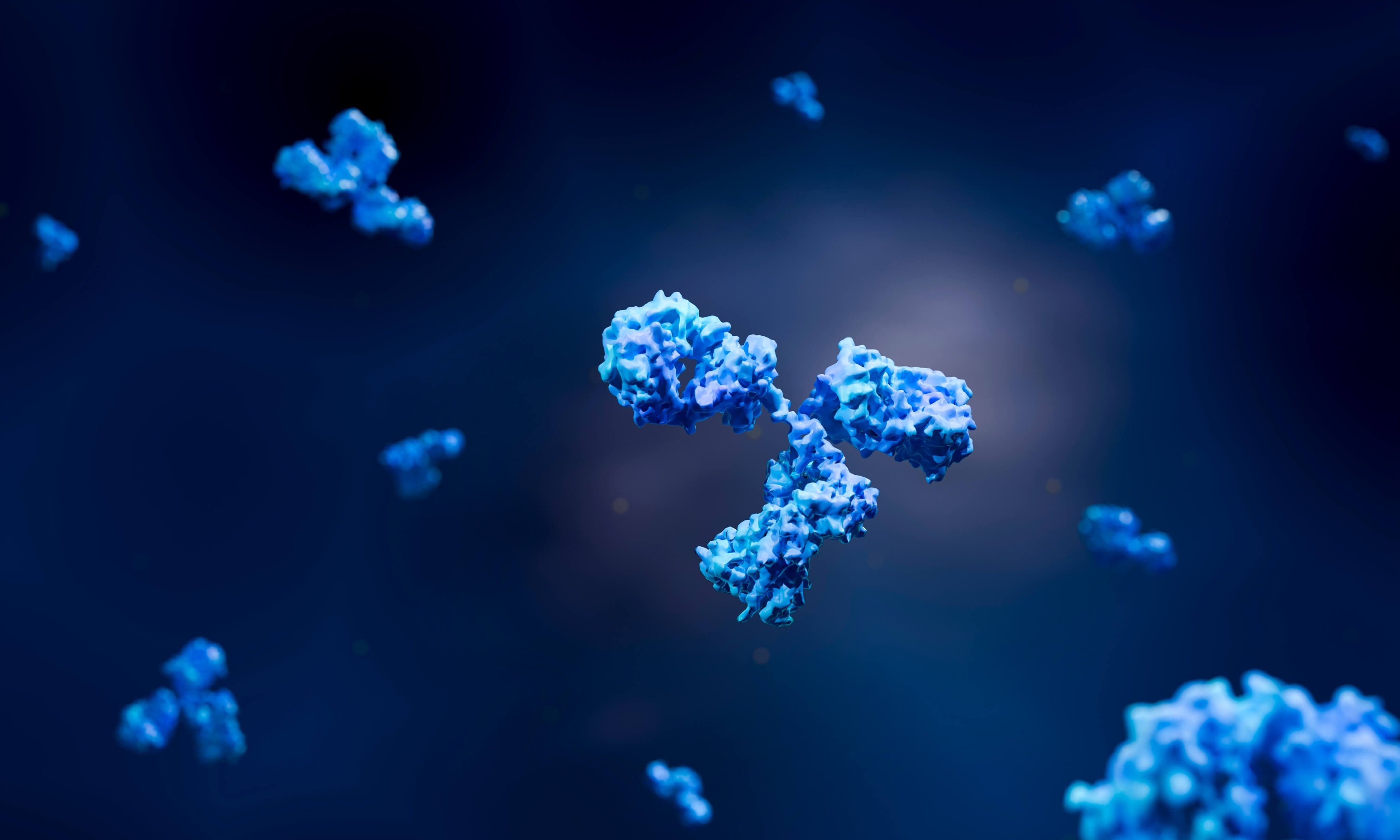 image of blue cellular structures