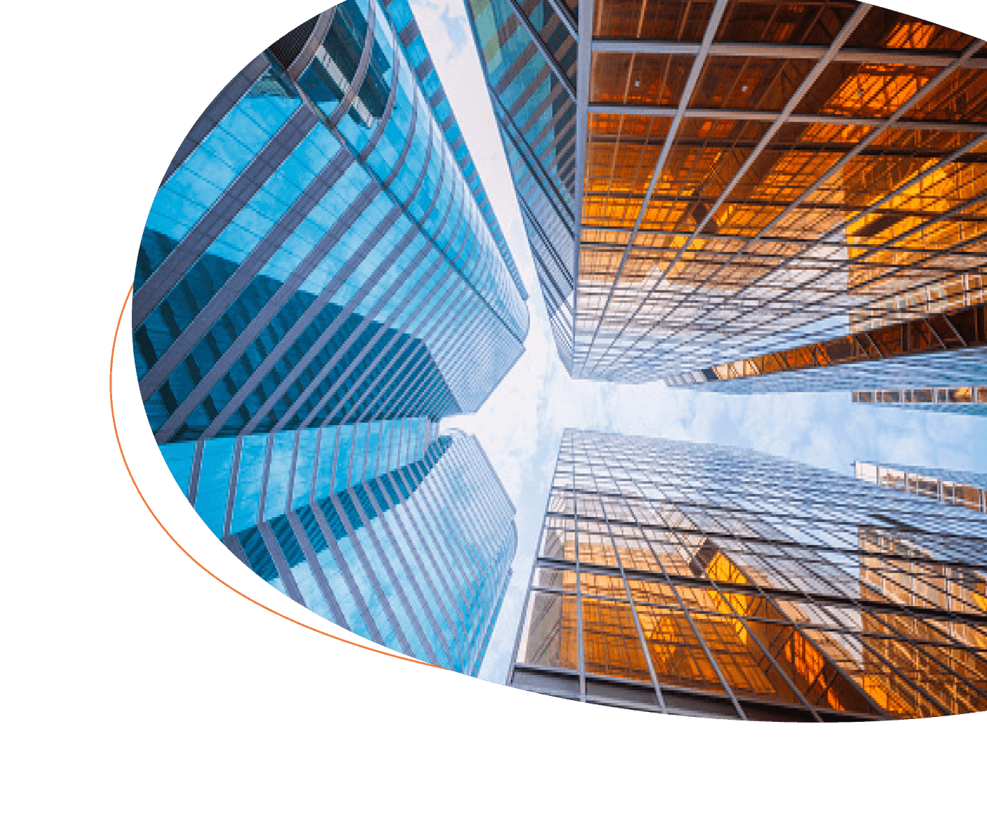 Skyscrapers viewed from ground