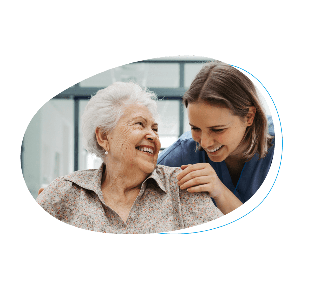 Old woman and young woman
